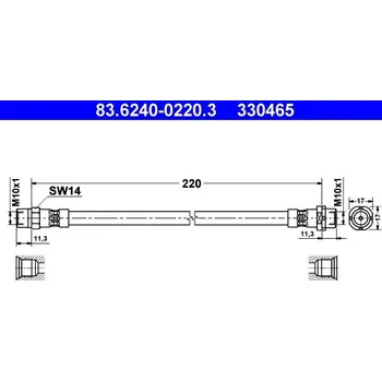 Brzdová hadice Brzdová hadice ATE 83.6240-0220.3