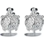 Majya Stříbrné náušnice ŽELVA Ag/; ≤1,54 g 10145