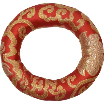 Aroma lampa SANU BABU Podložka pod tibetskou mísu z červeno-zlatého brokátu, prům. 12cm