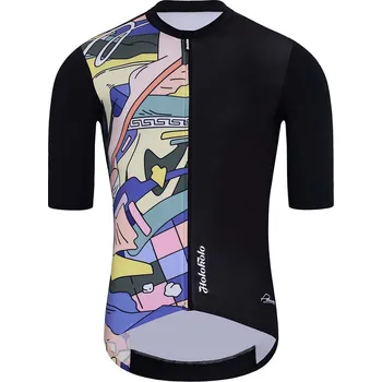 cyklistický dres HOLOKOLO Cyklistický dres s krátkým rukávem - ESCAPE ELITE - vícebarevná/černá XS