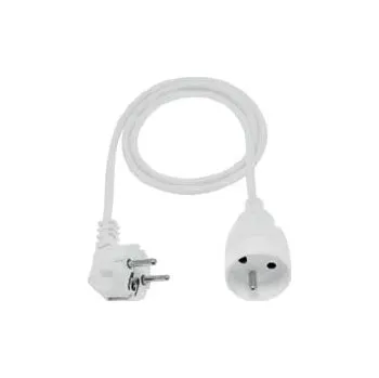 Prodlužovací kabel ELGOTECH Přívod prodlužovací 5m 1zásuvka-spojka 250V/16A IP20 bílá (H05VV-F 3x1,5) 20500204