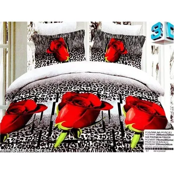 Povlečení POVLEČENÍ 3D * 200 x 220 Růže LEO mikrocotton