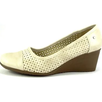 Dámské polobotky Obuv béžová na klínku 901, velikost 41