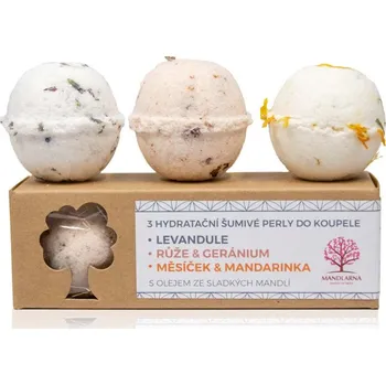 bomba do koupele Hustopečská mandlárna s.r.o. Šumivé perly do koupele - Mix 3 druhy, 30 g