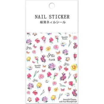 Nailee Samolepky barevné kytičky Miss Colour F648