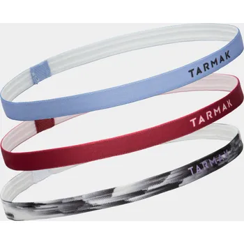 Čelenka TARMAK Sada dámských basketbalových čelenek fialové červené a černo-bílé BÍLÁ|MODRÁ|ČERVENÁ