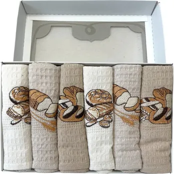 Utěrka Utěrky na nádobí vaflové Chléb 6ks 40x60cm TiaHome