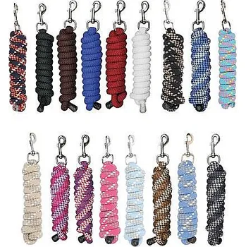 Vybavení pro koně Vodítko pro koně Harry's Horse Mounty 2 m vínovo-bílé