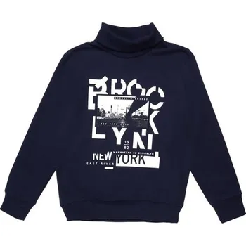 Chlapecká mikina Chlapecká mikina / rolák - WINKIKI WTB 02847, tmavě modrá Barva: Modrá tmavě, Velikost: 158