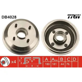 Brzdový buben Brzdový buben LUCAS DB4028