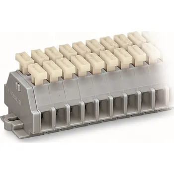 WAGO Svorka 261-108/341-000 2vodičová S&nbsp;tlačítky na obou stranách S upevňovacími přírubami, šedá 261-108/341-000