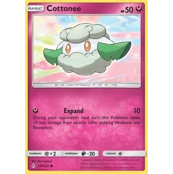 Sběratelská karetní hra Pokémon UNB 139/214 Cottonee - Unbroken Bonds Stav: Excellent, Verze: NORMAL