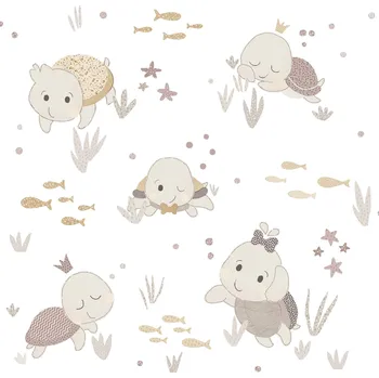 Tapeta Parato Dětská vliesová tapeta na zeď, vodní želvičky, 14850, Happy, Parato, velikost 10,05 x 0,53 m