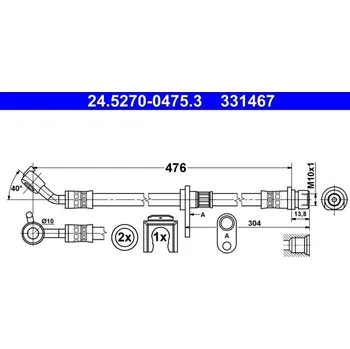 Brzdová hadice Brzdová hadice ATE 24.5270-0475.3