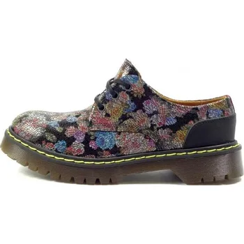 Dámské polobotky Selma 3 dírkové black flower 14D01K2 barevná, velikost 41