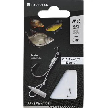 Rybářský háček CAPERLAN Návazec se zarážkou na nástrahu na rybolov na krmítko FF - SNH - FSB 16 BEZBARVÁ