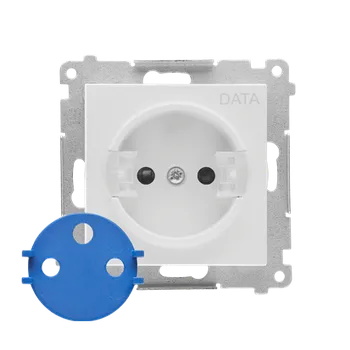 Elektrická zásuvka SIMON TGD1ZP/114 Kryt zásuvky DATA bílá
