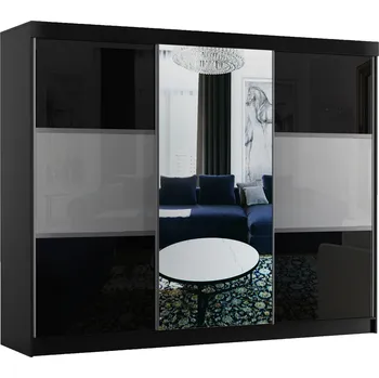 Šatní skříň ARK Šatní skříň MAMBA, Černá 250 cm