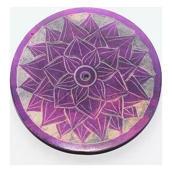 Vonná tyčinka Stojánek na tyčinky/mastek /7.č.Sahasrara - fialový