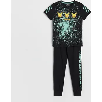 Dětská móda Reserved - Dvoudílná pyžamová souprava Pokémon - černý - 5532G-99X - 5532G-99X-U98