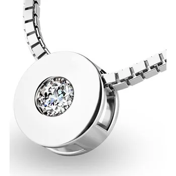 Přívěsek Dámský přívěsek bílé zlato 585/1000 přírodní diamant 0.082 ct G/SI 10912-B-DIA bez řetízku