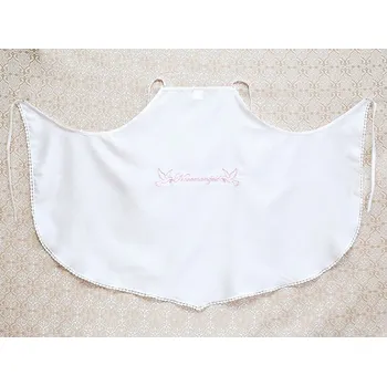 Kravata HEDVA ČESKÝ BROKÁT Bryndák pro novomanžele s výšivkou bílá/růžová