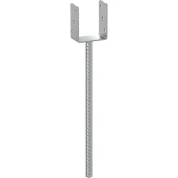 Tesařské kování Patka sloupku typu "U" PS 100U/500 ZNO 101 x 624 x 124 x 4,0 mm