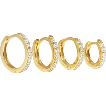 Náušnice Pozlacená náušnice kroužek KELLY 1 ks Velikost kroužku: 10 mm Ag 925/1000