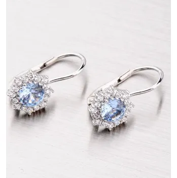 Náušnice Dámské náušnice bílé zlato 585 zirkon 358-0199-03