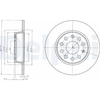 Brzdový kotouč Brzdový kotouč DELPHI BG4324C