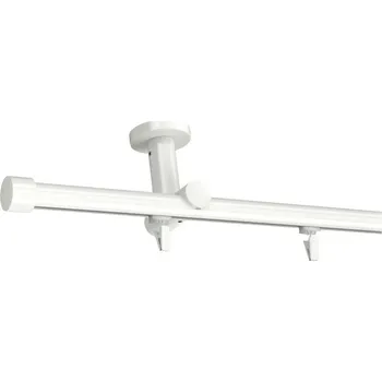 Garnýž Kovovégarnýže.cz Stropní garnýž Rullo broadway 19 mm bílá lesklá Varianta jednořadá nebo dvouřadá: Dvouřadá, Uchycení látky: jezdec s kovovou žabkou, Délka garnýže Broadway: 400 cm
