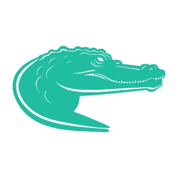 Samolepící dekorace SAMOLEPKA Krokodýl 004 pravá (25 - tyrkysová) NA AUTO, NÁLEPKA, FÓLIE, POLEP, TUNING, VLASTNÍ TEXT, TISK, AUTOSAMOLEPKY.cz, POLEPY, OBRÁZEK, LOGO, SAMOLEPKY