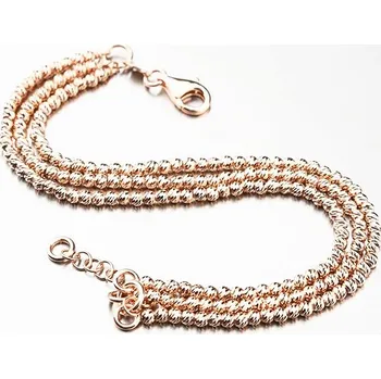 Náramek Dámský náramek stříbro 925 v růžové barvě B1504152-0048-SLX délka 16 cm