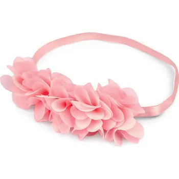Čelenka Pružná čelenka do vlasů s květy 3 růžová nejsv.