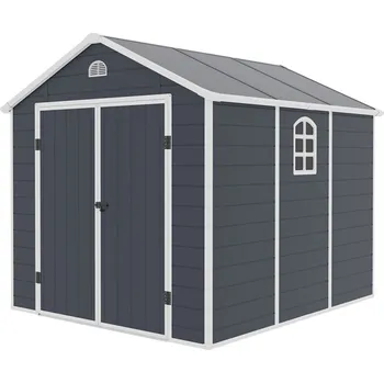 Zahradní domek Rojaplast Ave H 280 x 242 x 239 cm tmavě šedý