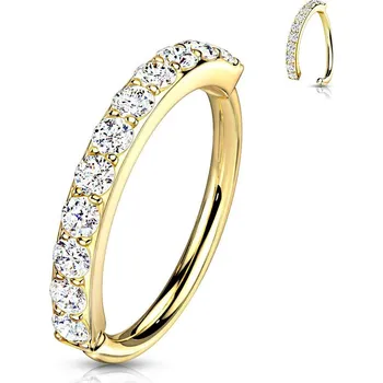 Piercing Zlacený piercing do nosu / ucha (1,2 x 10 mm)