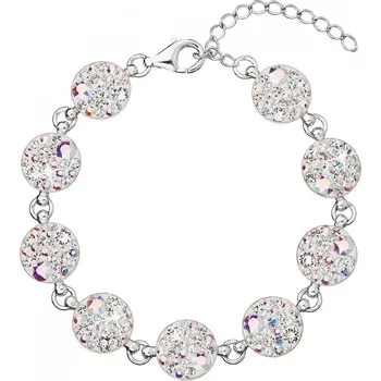 Šperk Stříbrný náramek se Swarovski krystaly ab efekt 33048.2