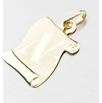 Šperk Přívěsek žluté zlato 585 pergamen s písmenkem N 43-2065-N