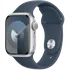 Chytré hodinky Apple Watch Series 9 45 mm Cellular, stříbrný hliník s bouřkově modrým sportovním řemínkem S/M