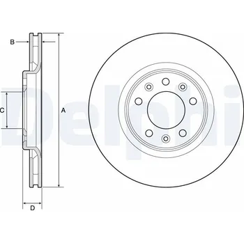 Brzdový kotouč Brzdový kotouč DELPHI BG4806C