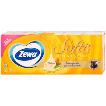 Papírový kapesník Zewa Softis Soft & Sensitive 10 x 9 ks