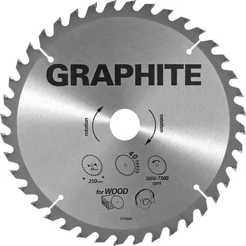 Pilový kotouč GRAPHITE Kotouč pilový vidiový 165x30, 18Z, 57H648