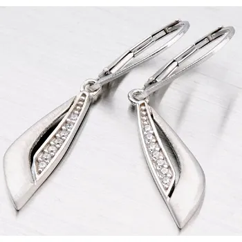 Náušnice Dámské náušnice stříbro 925 zirkon - kapky ZS-075/E-OKS