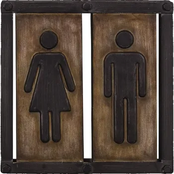 Plechová cedule Kovová cedule 21,5x21,5 cm Toilette – Antic Line ID_1394339