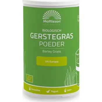 Doplněk stravy Mattisson BIO mladý ječmen - prášek 125 g - DMS 10/25