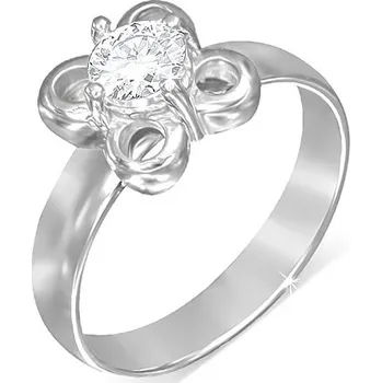 Prsten Dámský prsten ocel zirkon GNRE066 velikost 55