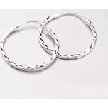 Dámské náušnice bílé zlato 585 kruhy - 20 mm 118-1448