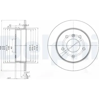 Brzdový kotouč Brzdový kotouč DELPHI BG3710