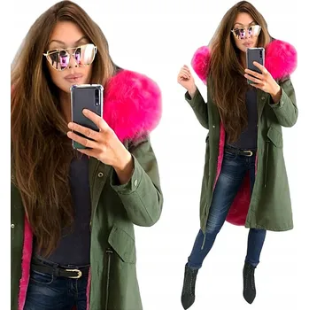 Pánská parka Fashionweek Dámská dlouhá zimní bunda parka s kožíškem FA6202 Velikost: M