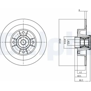 Brzdový kotouč Brzdový kotouč DELPHI BG9028RS